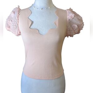 Shein crop top size S color light peach